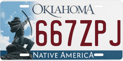 OK license plate 667ZPJ