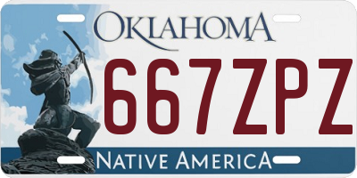 OK license plate 667ZPZ