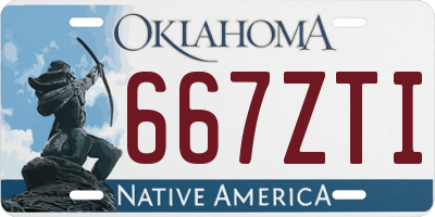 OK license plate 667ZTI
