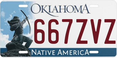 OK license plate 667ZVZ