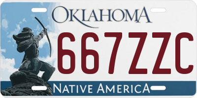 OK license plate 667ZZC