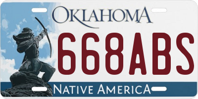 OK license plate 668ABS
