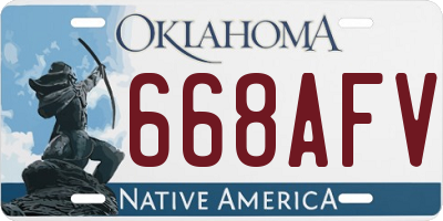 OK license plate 668AFV