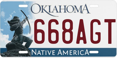 OK license plate 668AGT