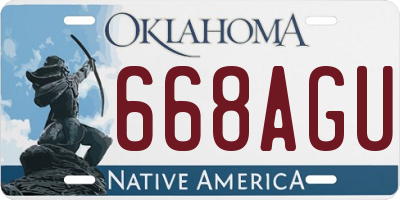 OK license plate 668AGU