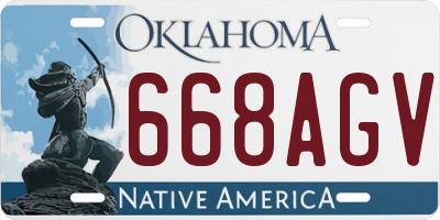 OK license plate 668AGV
