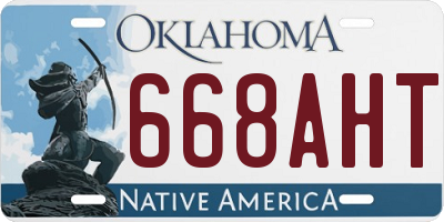 OK license plate 668AHT