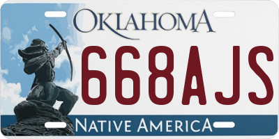 OK license plate 668AJS