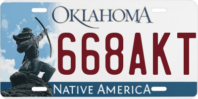 OK license plate 668AKT