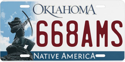 OK license plate 668AMS