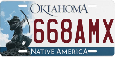 OK license plate 668AMX