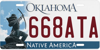 OK license plate 668ATA