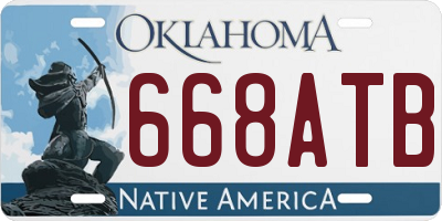 OK license plate 668ATB