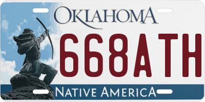 OK license plate 668ATH