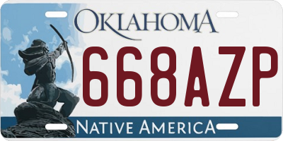 OK license plate 668AZP