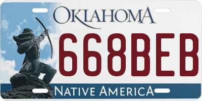 OK license plate 668BEB
