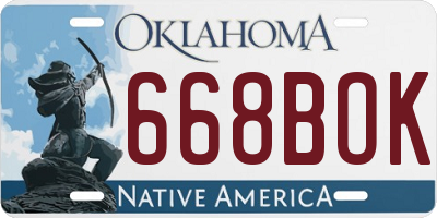 OK license plate 668BOK
