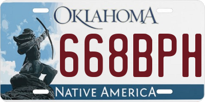 OK license plate 668BPH