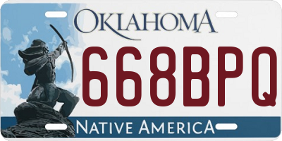 OK license plate 668BPQ