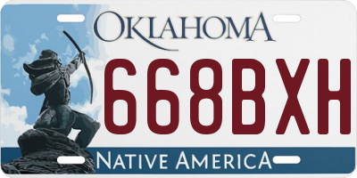 OK license plate 668BXH