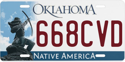 OK license plate 668CVD