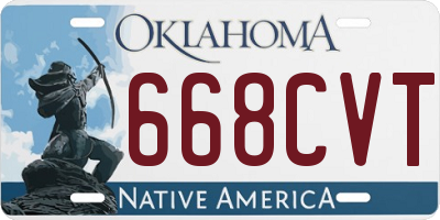 OK license plate 668CVT