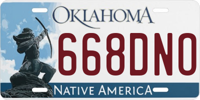 OK license plate 668DNO