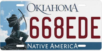 OK license plate 668EDE