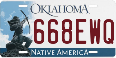 OK license plate 668EWQ