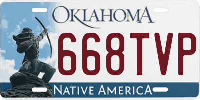 OK license plate 668TVP