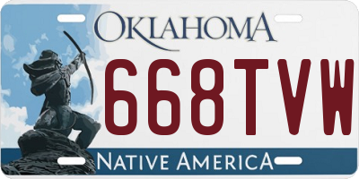 OK license plate 668TVW