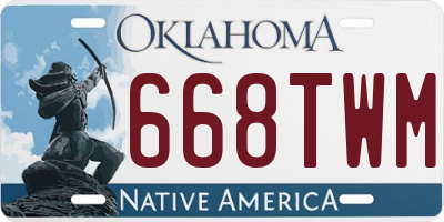 OK license plate 668TWM