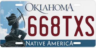 OK license plate 668TXS