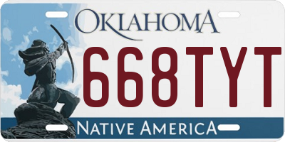 OK license plate 668TYT