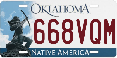 OK license plate 668VQM