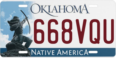 OK license plate 668VQU