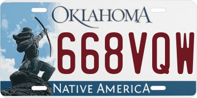 OK license plate 668VQW