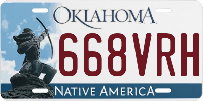 OK license plate 668VRH