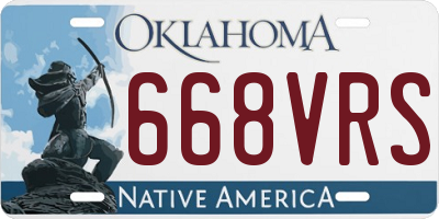 OK license plate 668VRS
