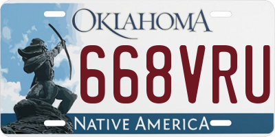 OK license plate 668VRU
