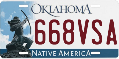 OK license plate 668VSA