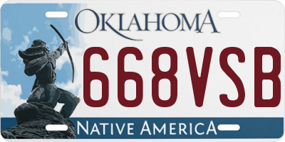 OK license plate 668VSB