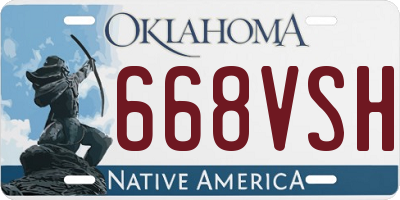 OK license plate 668VSH