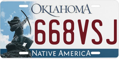 OK license plate 668VSJ
