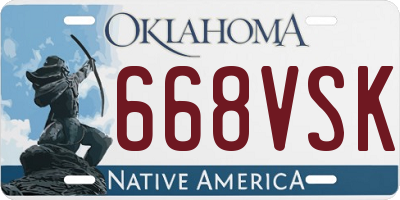 OK license plate 668VSK