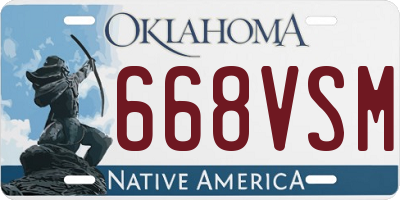 OK license plate 668VSM