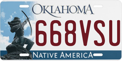 OK license plate 668VSU
