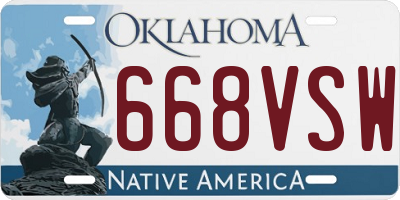 OK license plate 668VSW