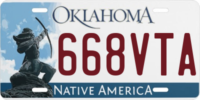 OK license plate 668VTA