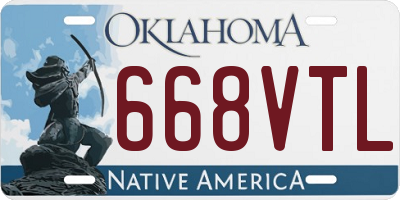 OK license plate 668VTL